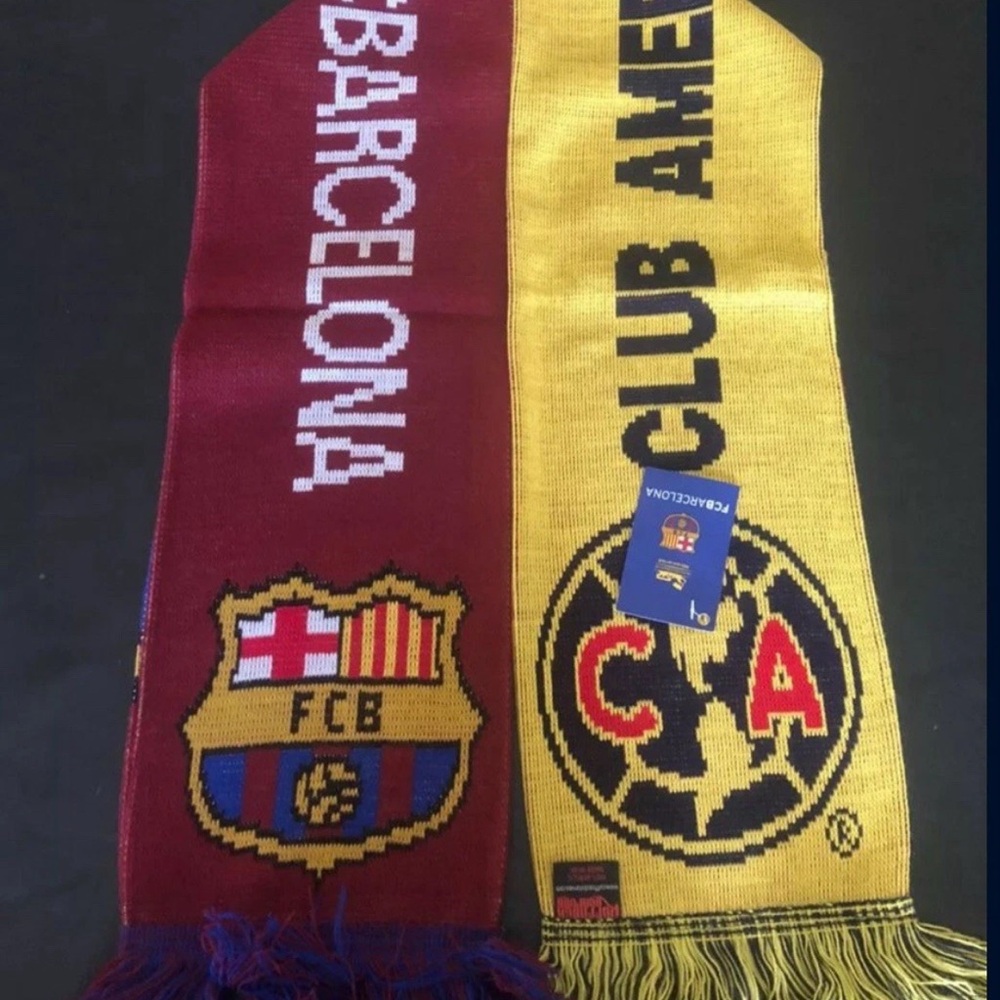 Barcelona and Club America Soccer Scarf Original one size